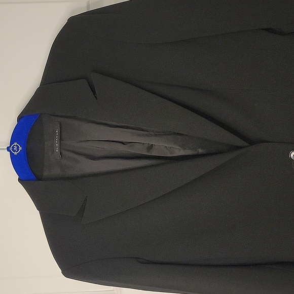 ELIE TAHARI BLACK BLAZER POCKETS LAPEL ONE BUTTON EUC - Picture 1 of 10